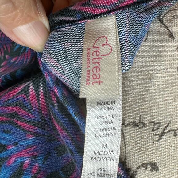 Retreat Rhonda Shear Drawstring Hem Tunic Firework Floral Multiple Sizes - Picture 11 of 11